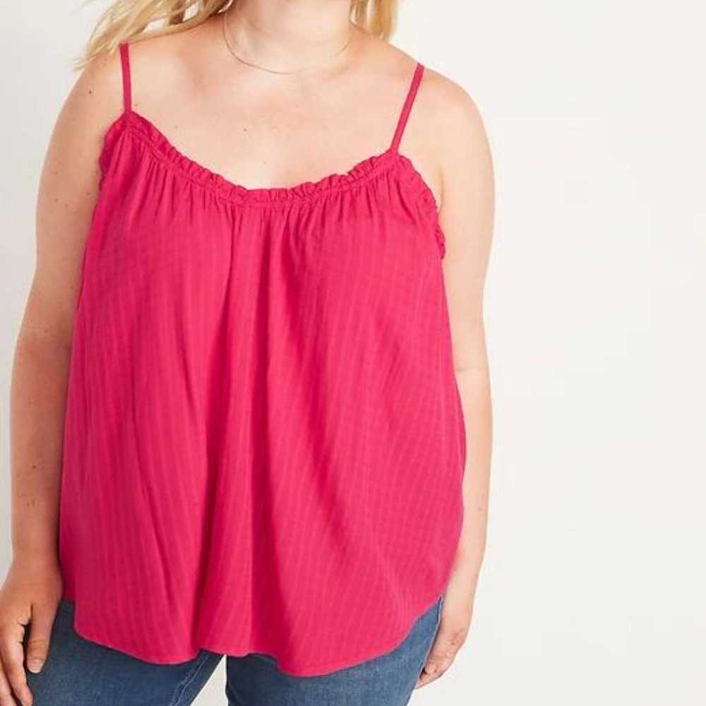 Old Navy Ruffled Textured-Dobby Cami Top for Women New